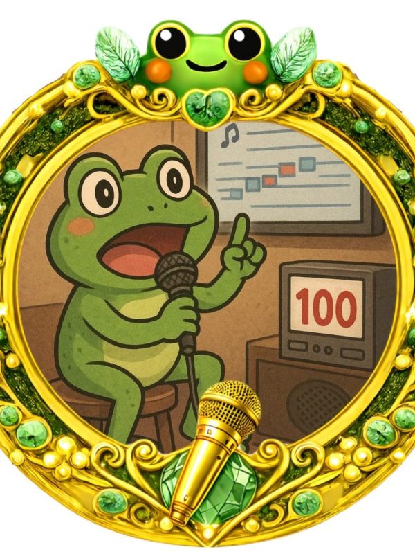 100点取るまで通い詰めるカエル🐸🎤